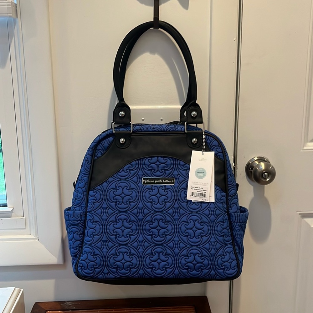 Petunia Pickle Bottom Westminster Stop Embossed Satchel Diaper Bag,NWT